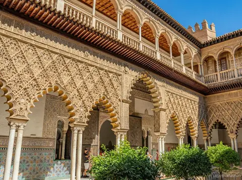Jardim do Príncipe dentro do percurso de audioguia do Real Alcázar de Sevilha