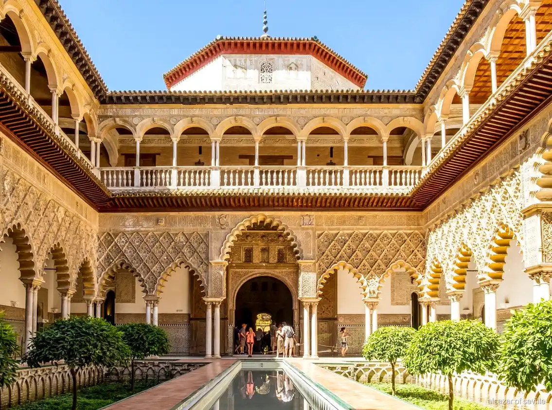Billet coupe-file Alcazar de Séville, arcades du Patio de las Doncellas
